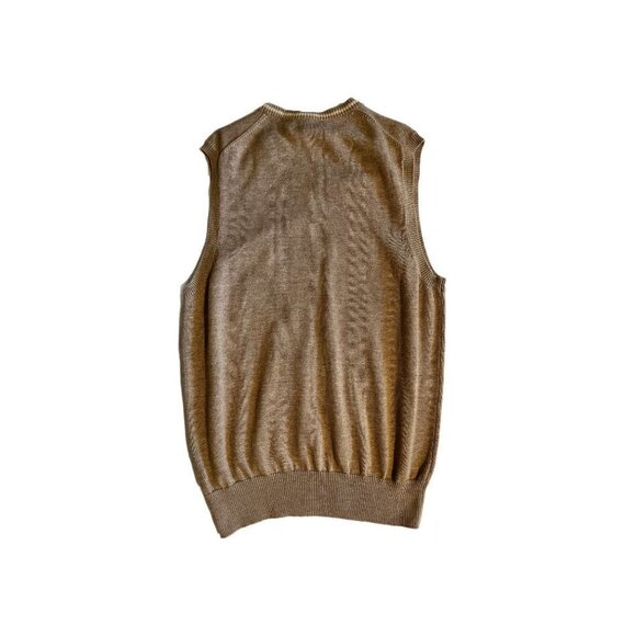 Vintage size LARGE Joseph Aboud tan sweater vest - Picture 2 of 6